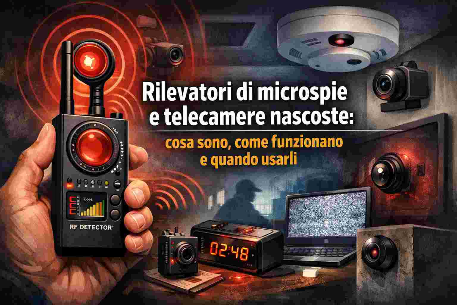 Rilevatori di microspie e telecamere nascoste: cosa sono, come funzionano e quando usarli